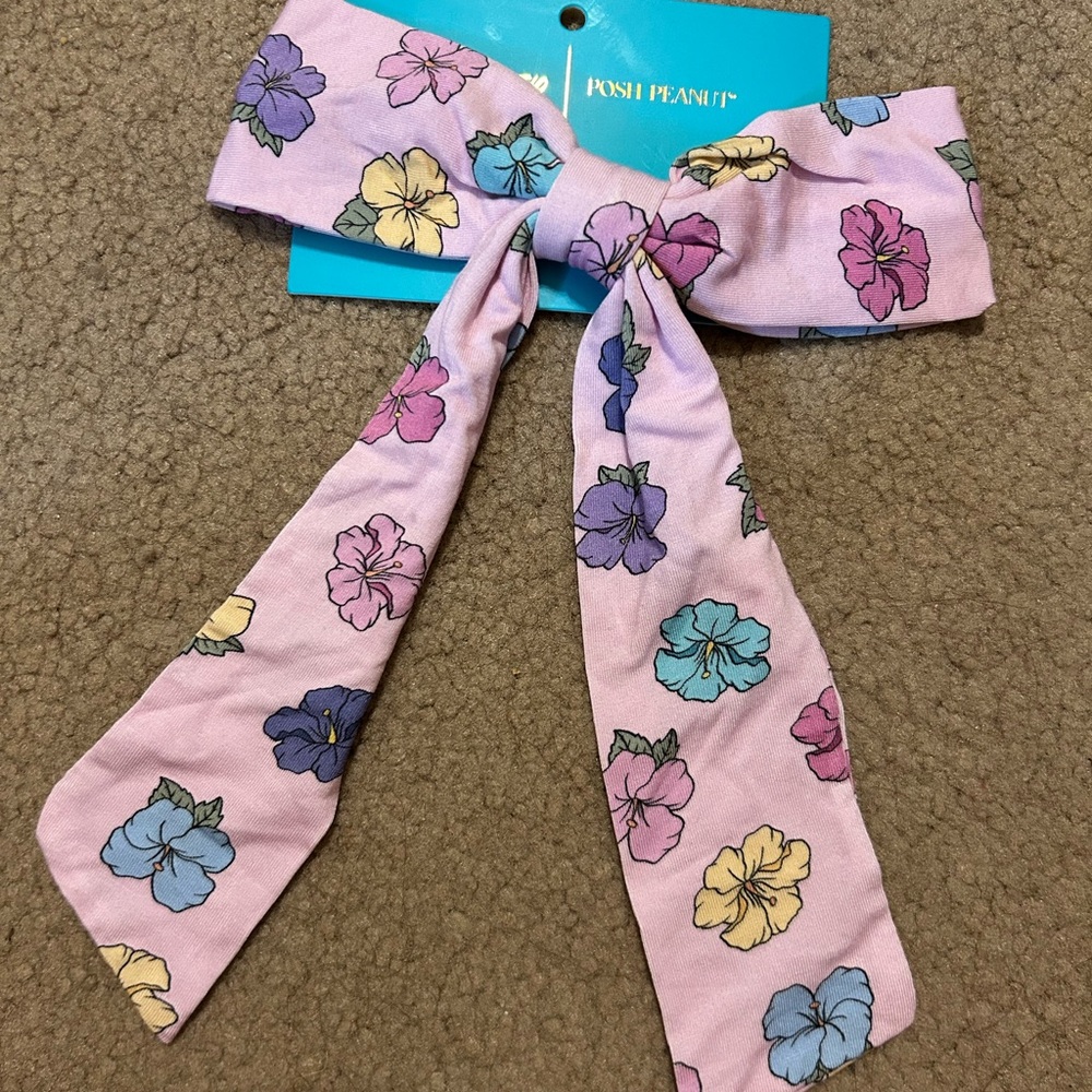 Posh Peanut Disney Stitch Pink Floral Hair Bow